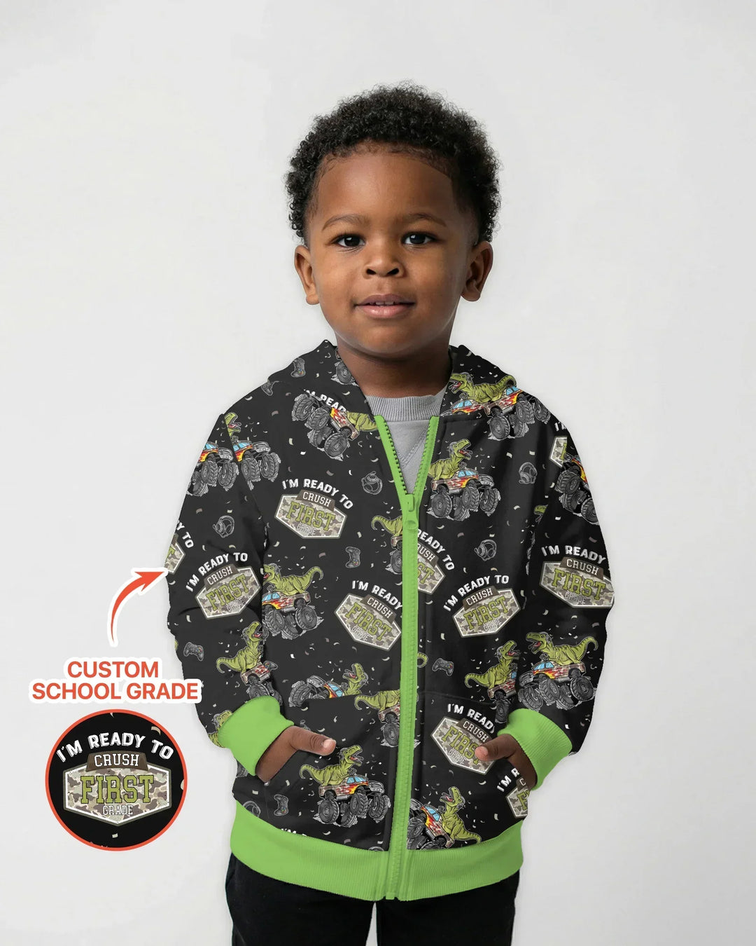 Sudadera con capucha y cremallera de bambú personalizada