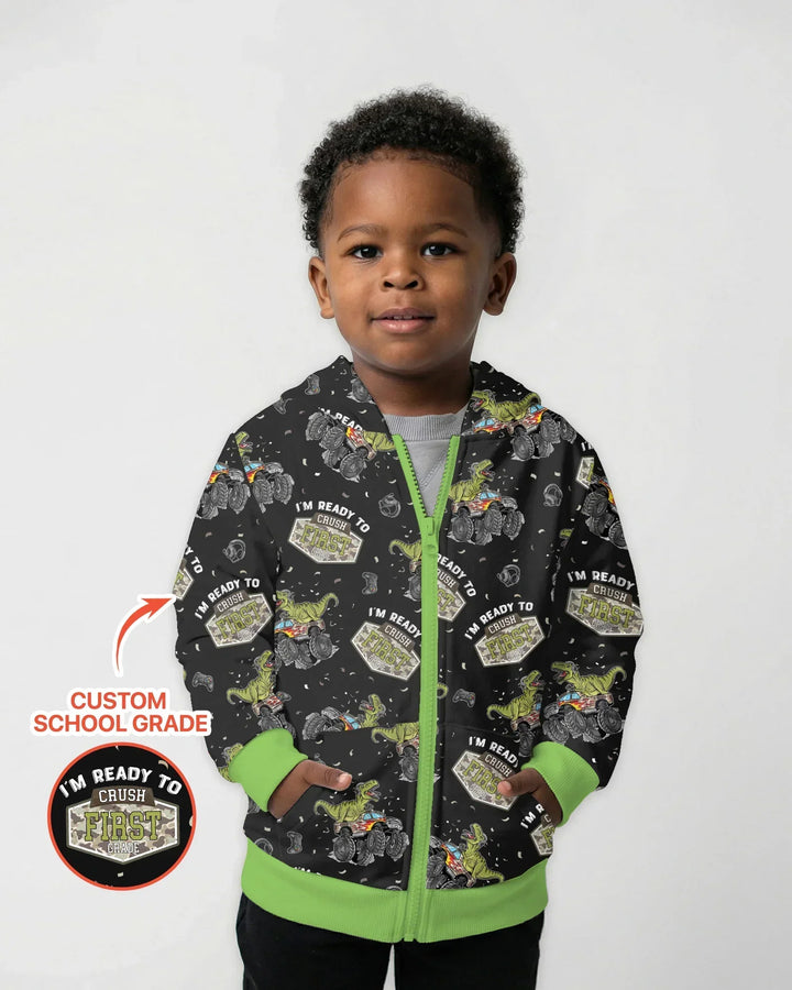Sudadera con capucha y cremallera de bambú personalizada