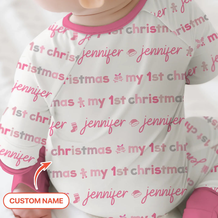 Custom Name My First Christmas Color Mood Convertible Zippy