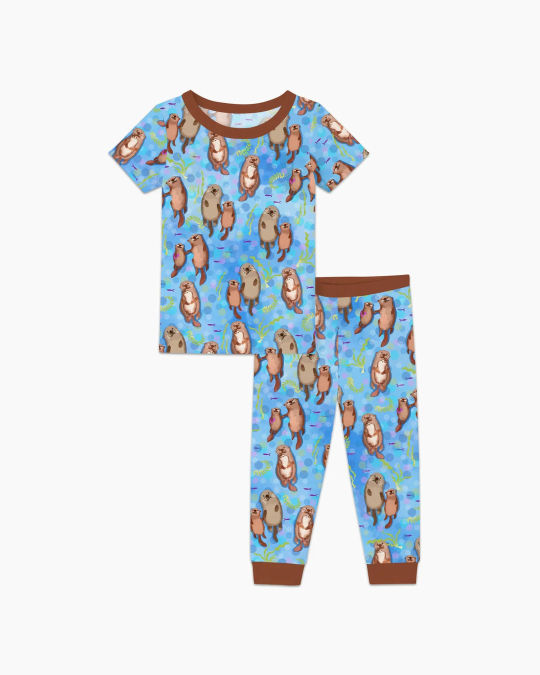 Pijama de dos piezas de manga corta de bambú Otterly Together