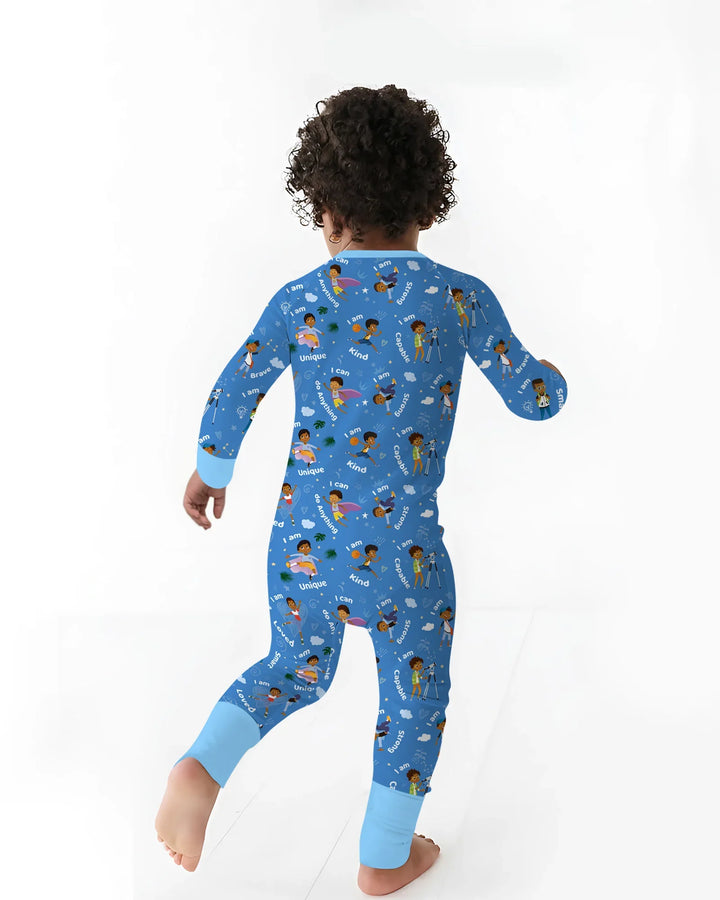 Conjunto de pijama de dos piezas de bambú de manga larga
