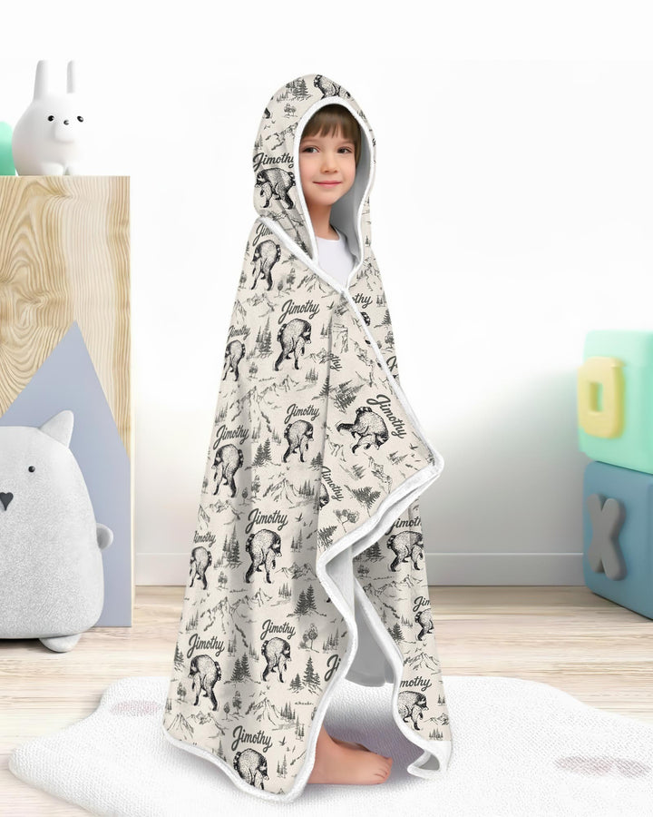 Manta con capucha de bambú para llevar modelo Template