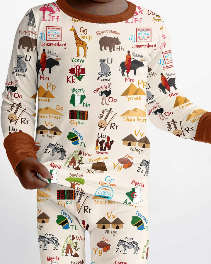 Conjunto de pijama de dos piezas de bambú con mangas largas, plantilla PERSONALIZADA