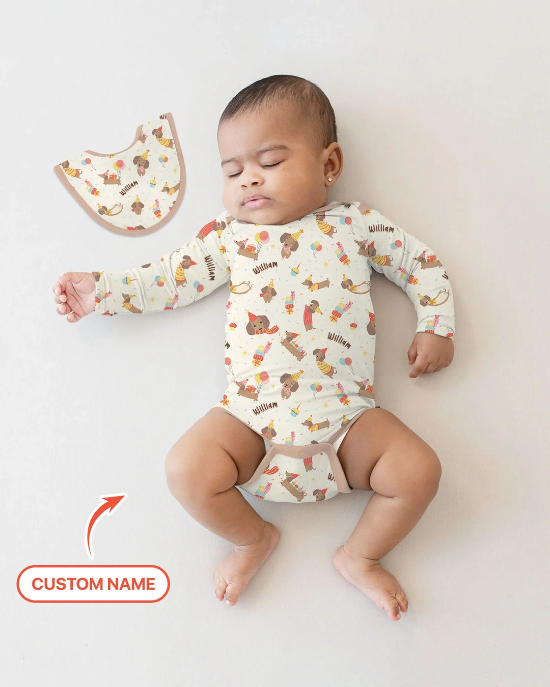 Gerippte Babykleidung mit individuellem Foto - Weich &amp; Skizzenhaft