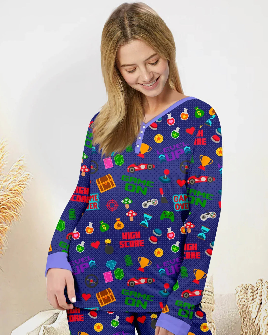 Gamer Mode On Family Matching Bamboo Women Pajama Set