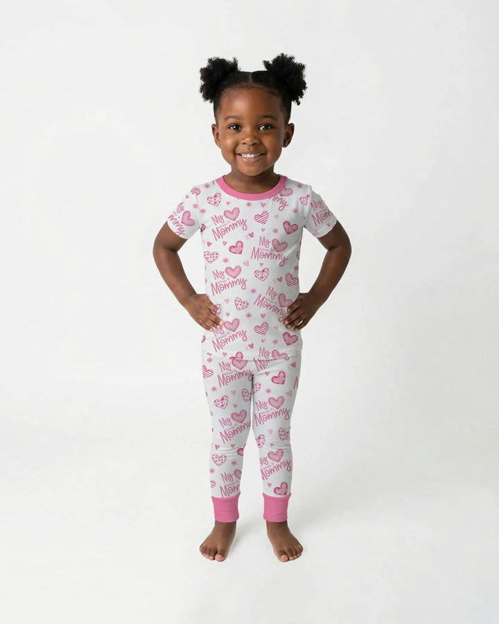 My Heart Belongs To Mommy Bamboo Two Piece Short Sleeve Pajama Set