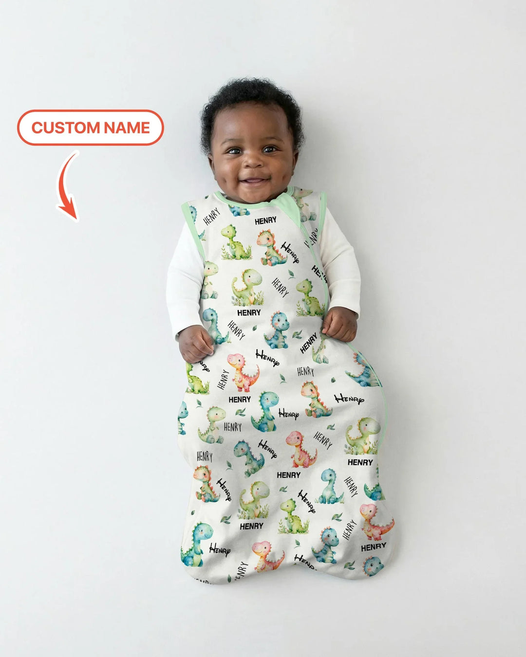 Dinosaur Custom Name Sleep Bag