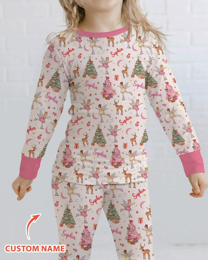 Christmas Checkered Bamboo Two Piece Long Sleeve Pajama Set
