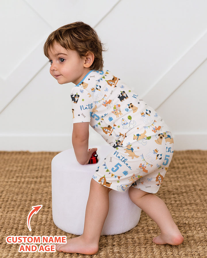 Schlafanzug-Set zweiteilig, kurze Ärmel, kurze Hose, Bambus