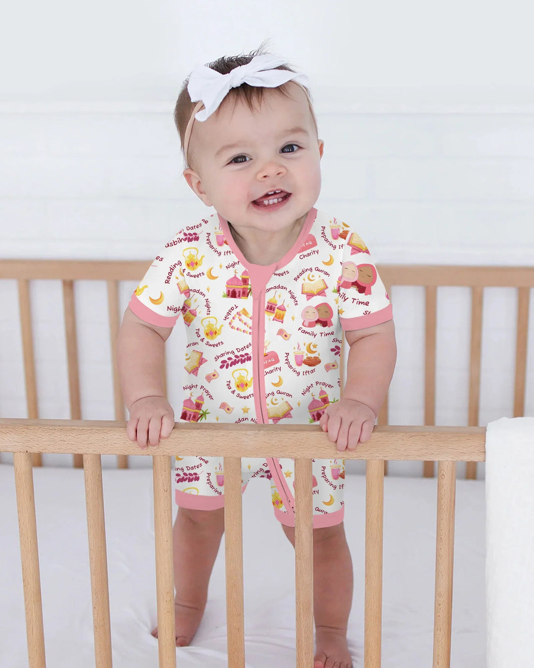 Ramadan Mubarak Matching Family Shorty Zippy