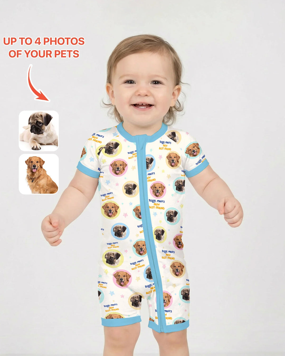 New Best Friend Custom Name And Pet Photos Shorty Zippy