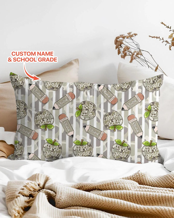 Plantilla de funda de almohada de bambú personalizada