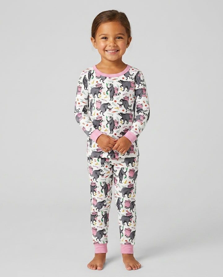 Trash Panda Adventures Bamboo Two Piece Long Sleeve Pajama Set