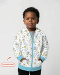 Custom Name Goose Happy 100 Days Of School Bamboo Zip Hoodie