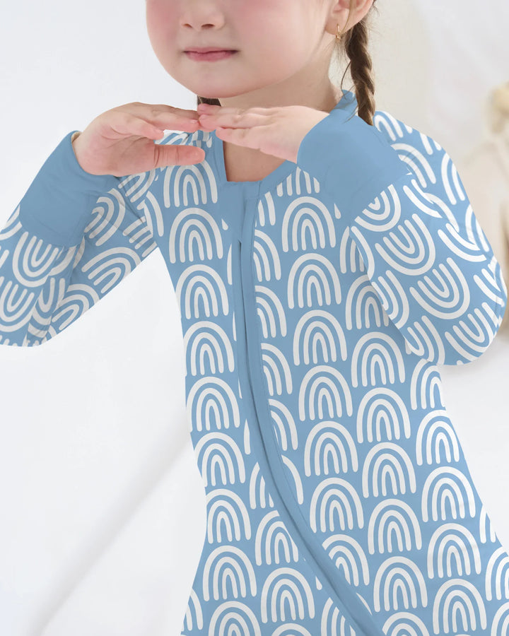Sky Blue Rainbows Bamboo Convertible Zippy