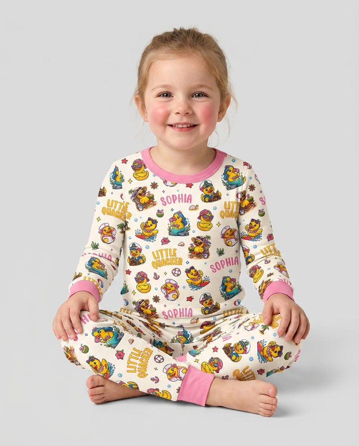Little Quacker Bamboo Two Piece Long Sleeve Pajama Set