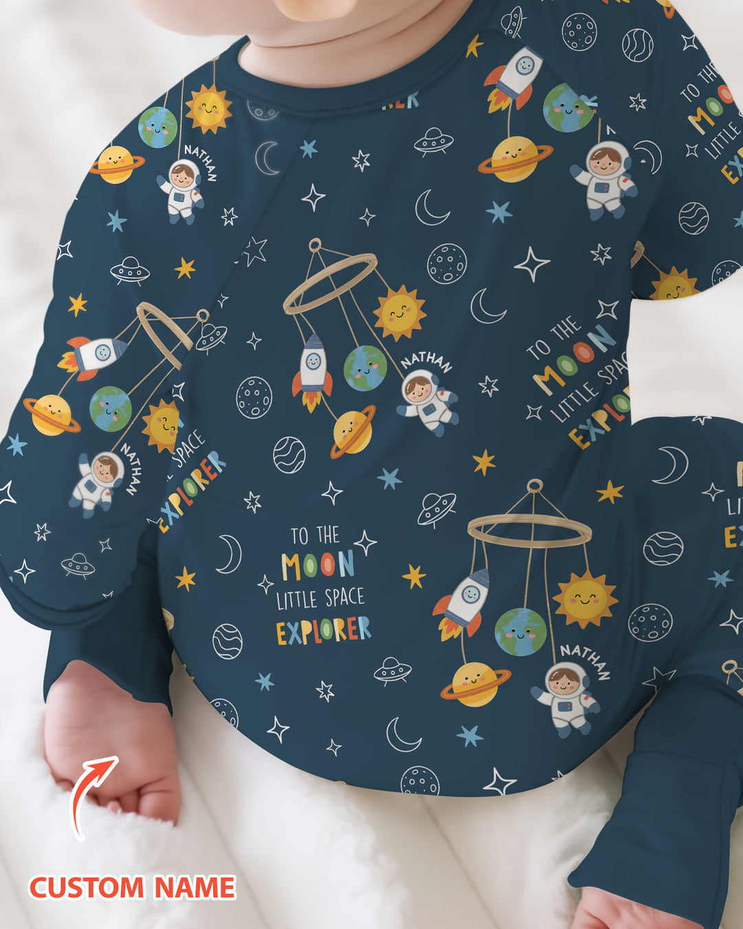 Gerippte Babykleidung mit individuellem Foto - Weich &amp; Skizzenhaft