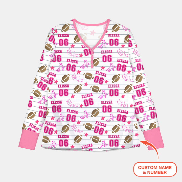 Benutzerdefiniertes Foto-Weihnachtspyjama-Set für Damen