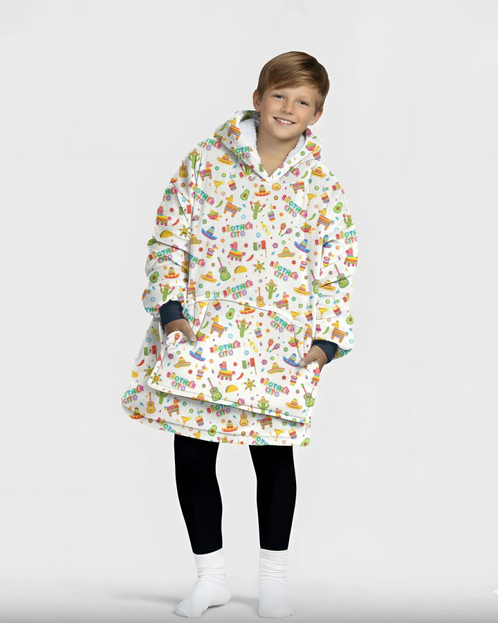 Cinco de Mayo Family Matching Wearable Bamboo Blanket Hoodie