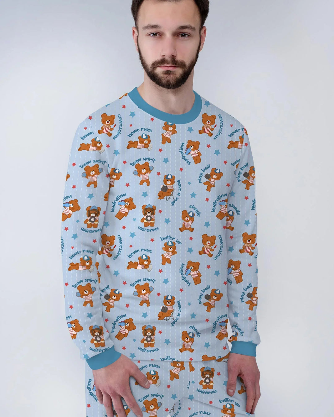 Born To Play Baseball Bamboo Men's Pajama Set