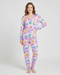 Plantilla de conjunto de pijama de mujer de bambú