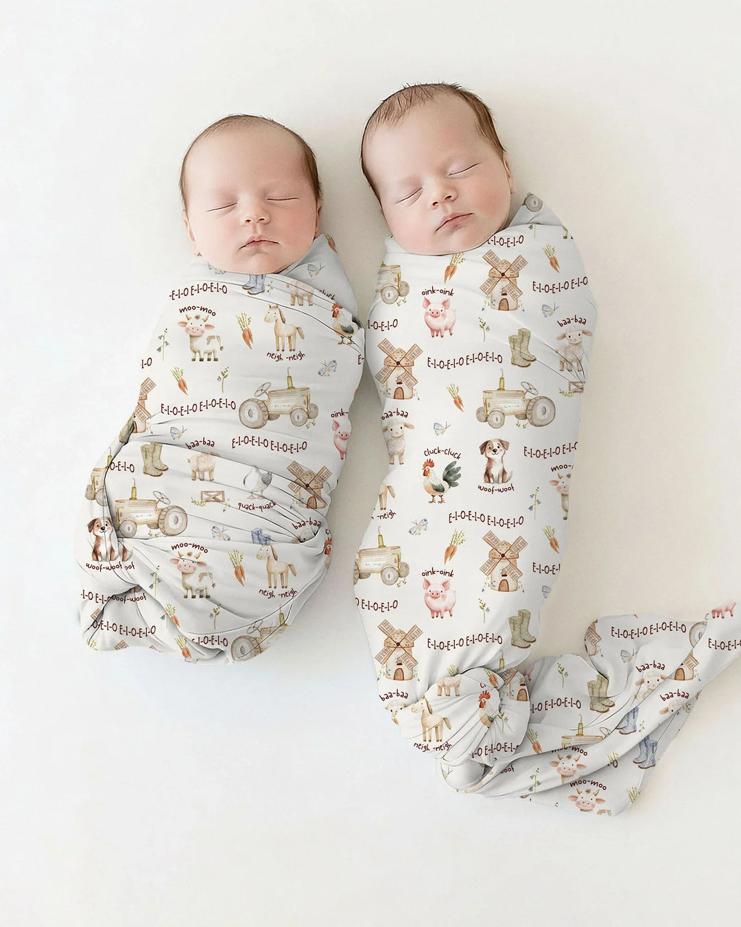 Old McDonald Farm Family Matching swaddle blanket