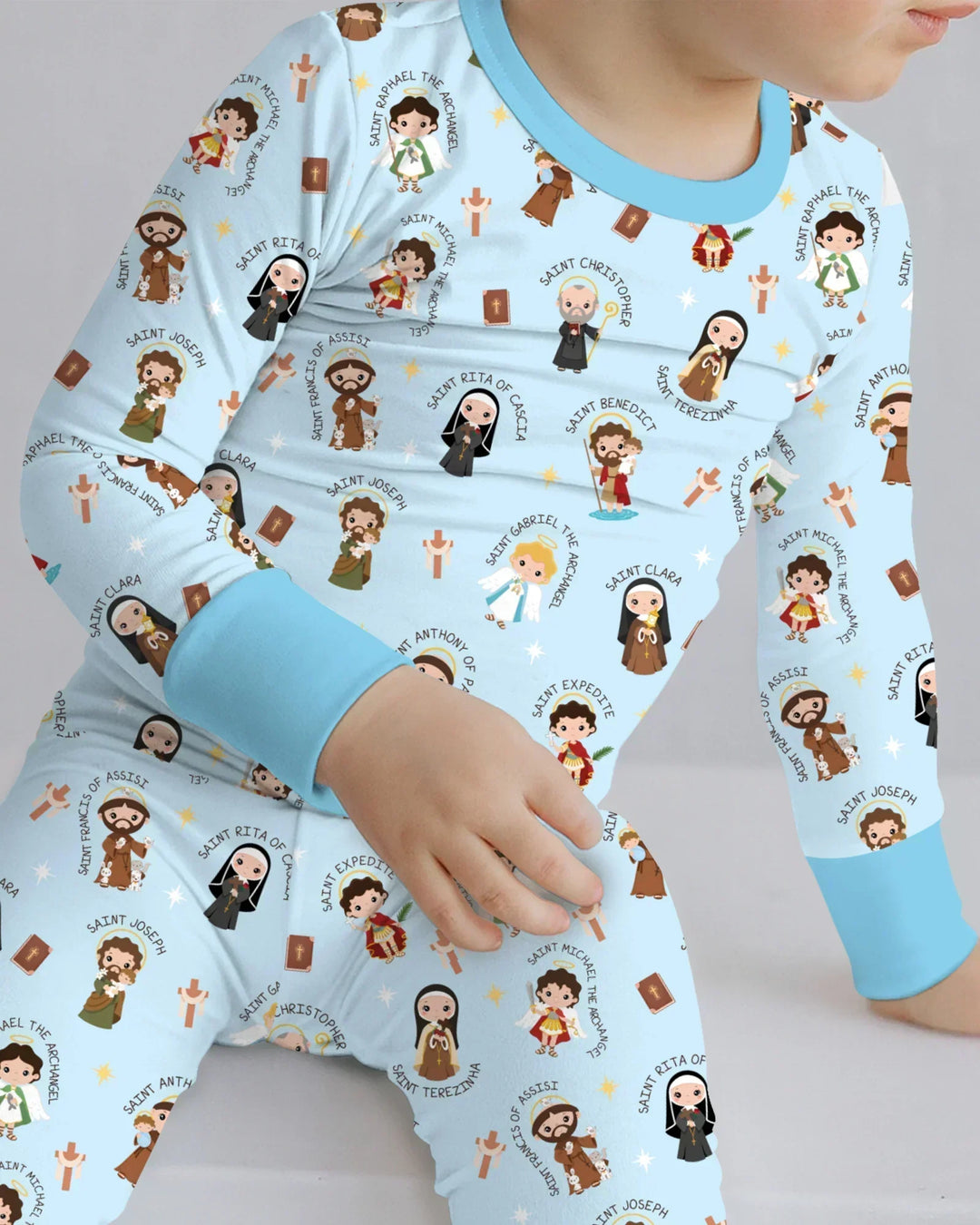 Saints in the Clouds Two Piece Long Sleeve Pajama Set