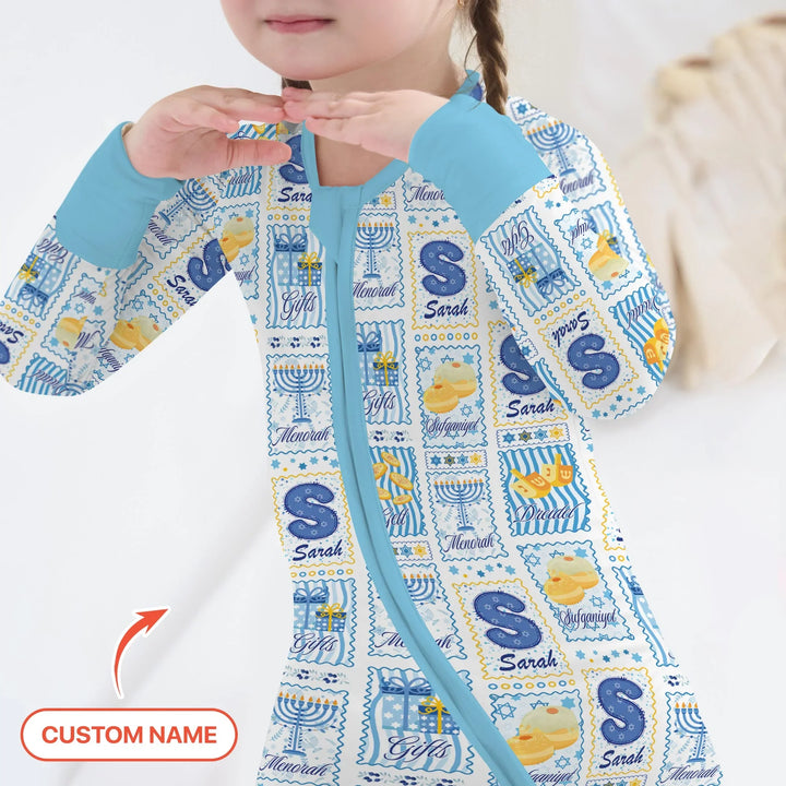 Light of Hanukkah Custom Name Convertible Zippy