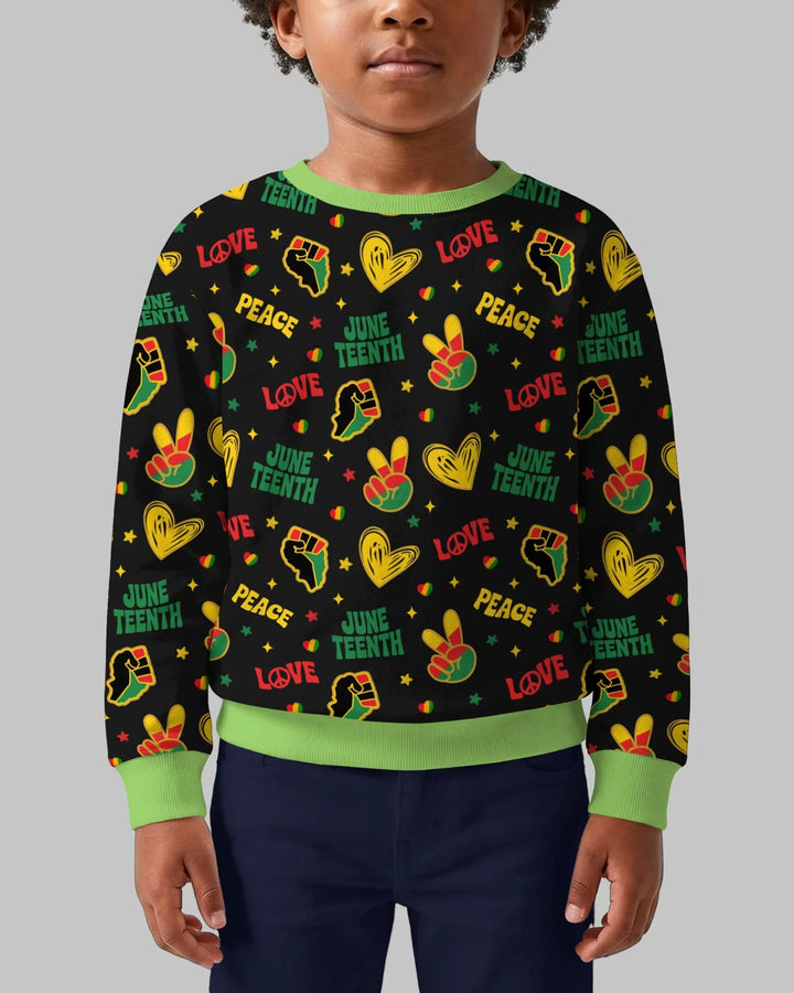 Peace Love Juneteenth Bamboo Crewneck Sweatshirt
