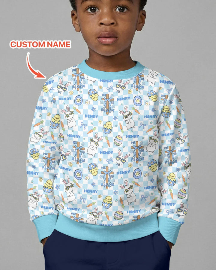 Custom Name Retro Easter Crewneck Sweatshirt