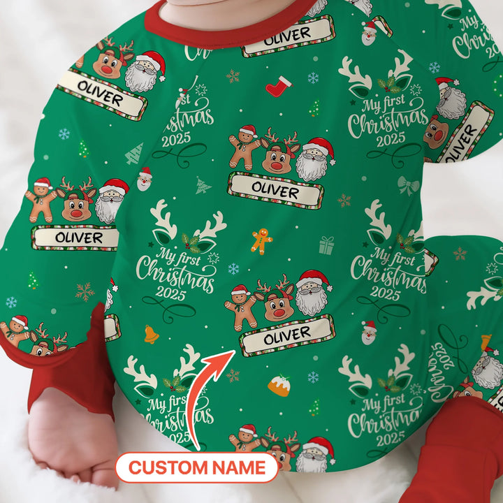 Custom Name "Merry Christmas My Deer" For Boy - Convertible Zippy , Custom Name "Merry Christmas My Deer" For Boy - Convertible Zippy - 0-3M