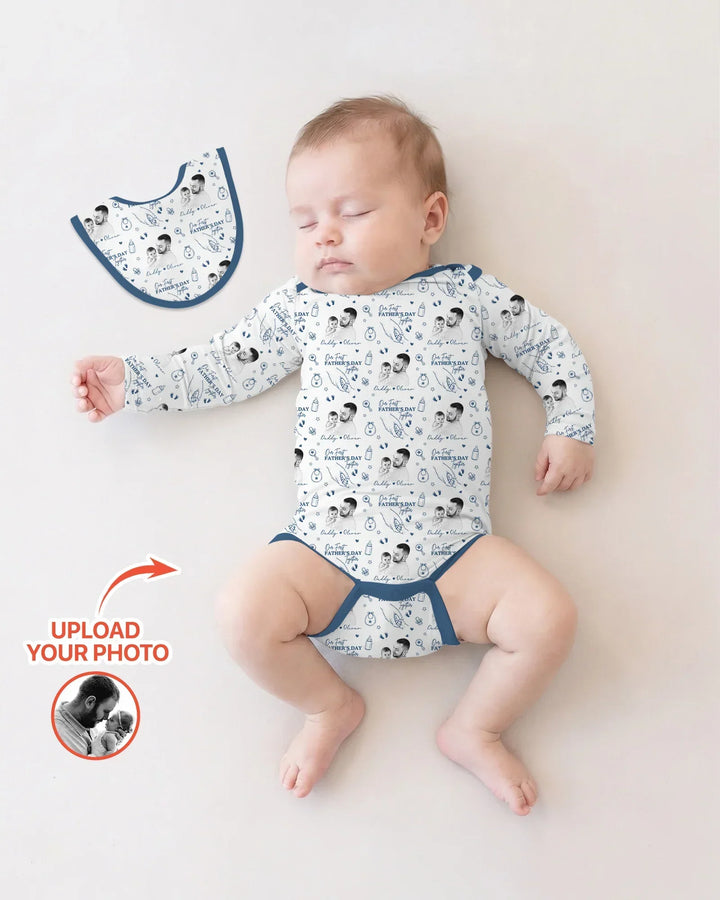 Gerippte Babykleidung mit individuellem Foto - Weich &amp; Skizzenhaft