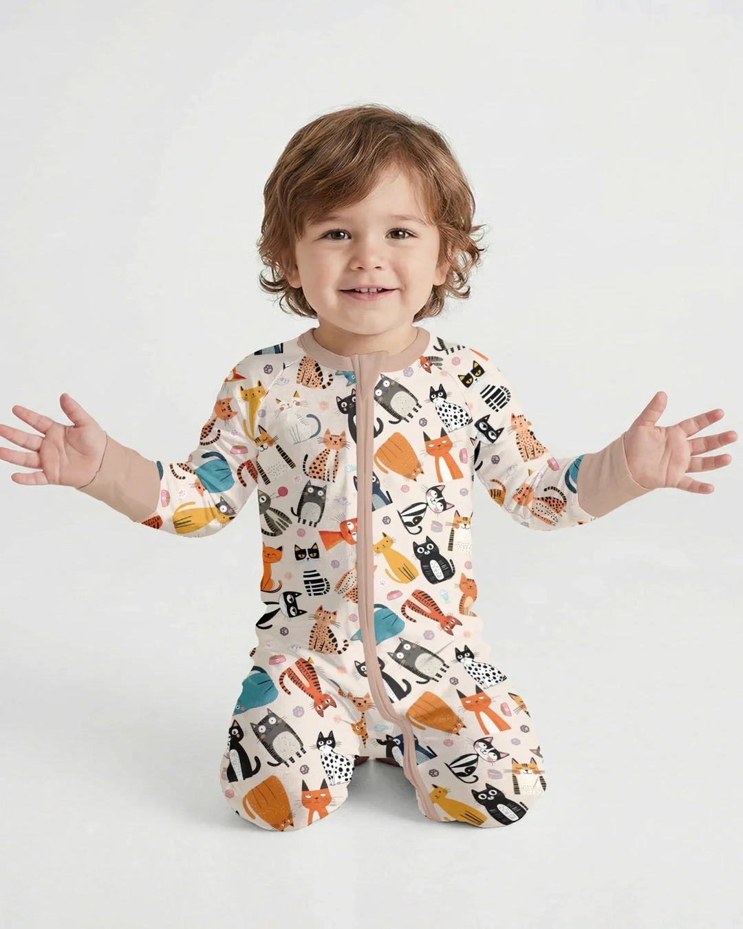 Goofy Mischief Cat Family Matching Bamboo Convertible Zippy