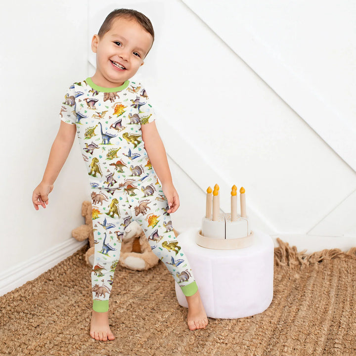 Dino Dreamland Two Piece Short Sleeve Pajama Set