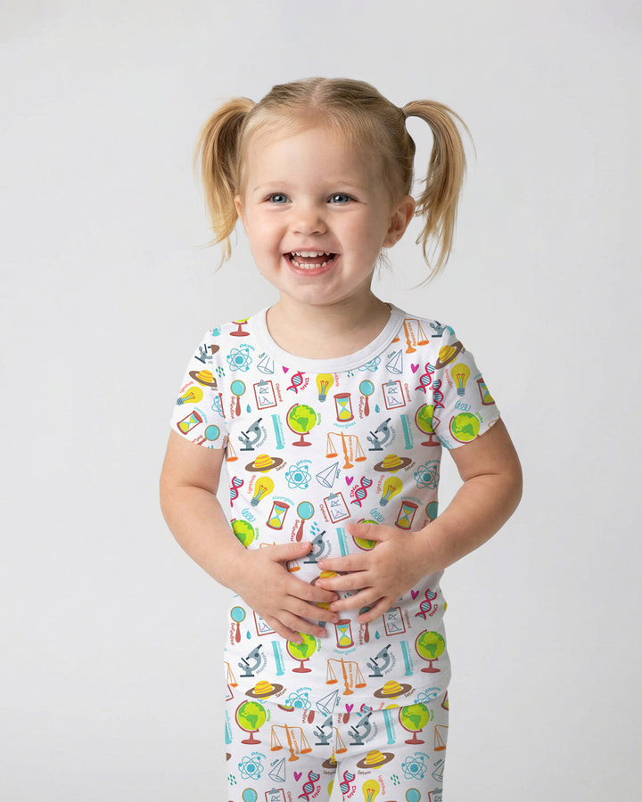 Conjunto de pijama de dos piezas de manga corta de bambú