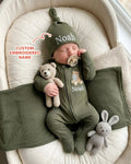 Gerippte Babykleidung mit individuellem Foto - Weich &amp; Skizzenhaft