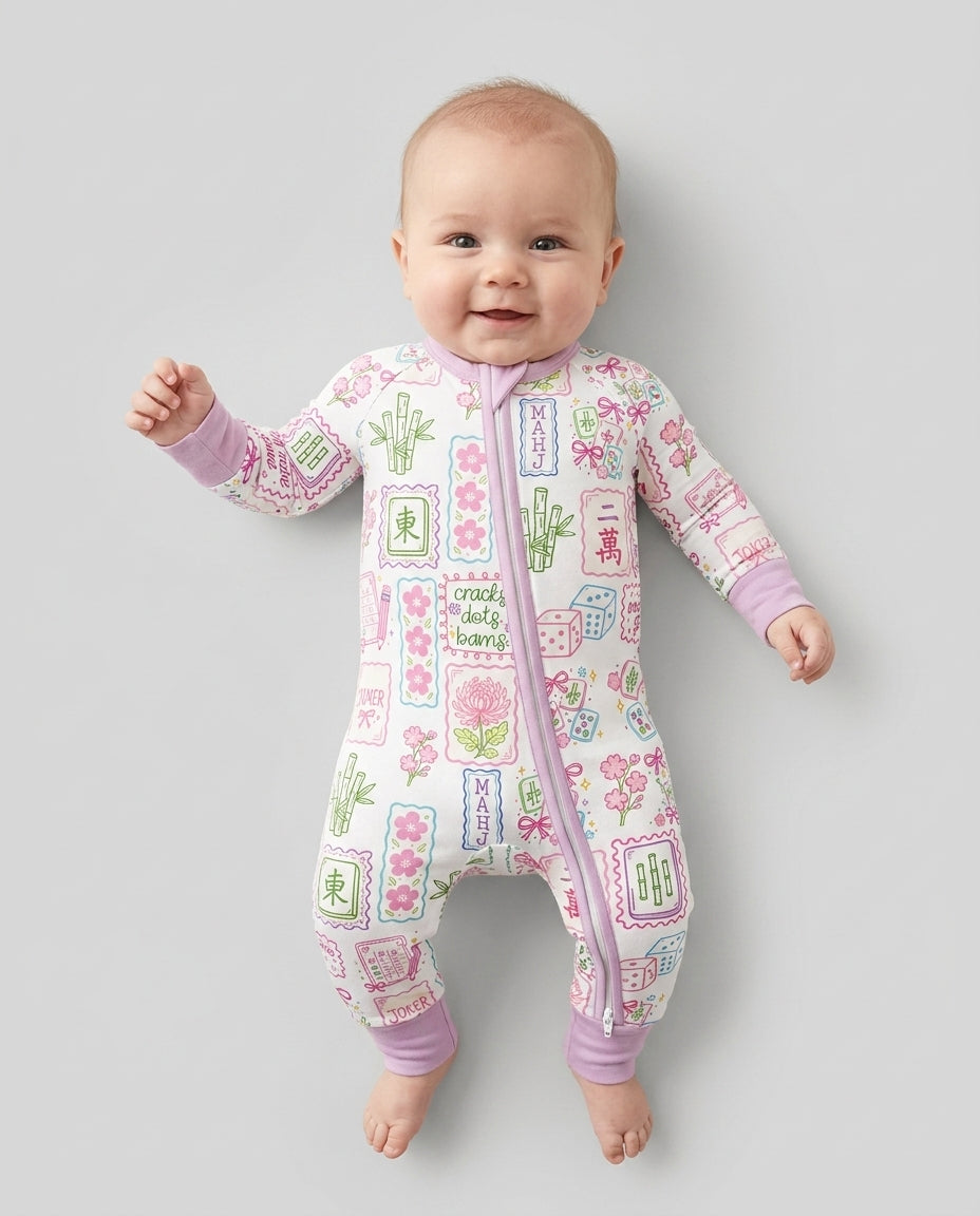 Cracks, Dots & Bams Mommy & Me Matching Bamboo Convertible Zippy
