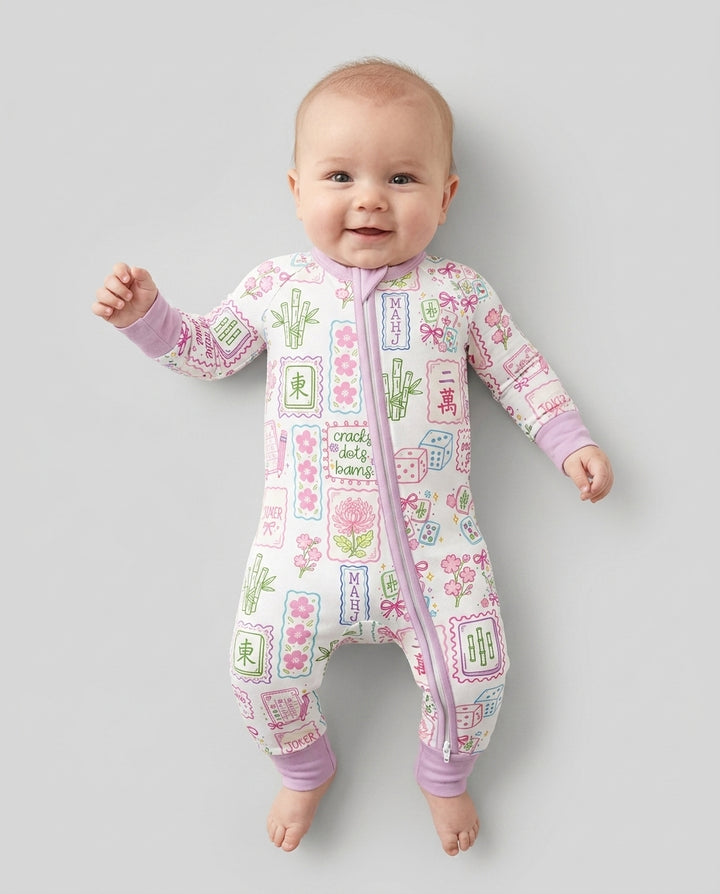 Cracks, Dots & Bams Mommy & Me Matching Bamboo Convertible Zippy