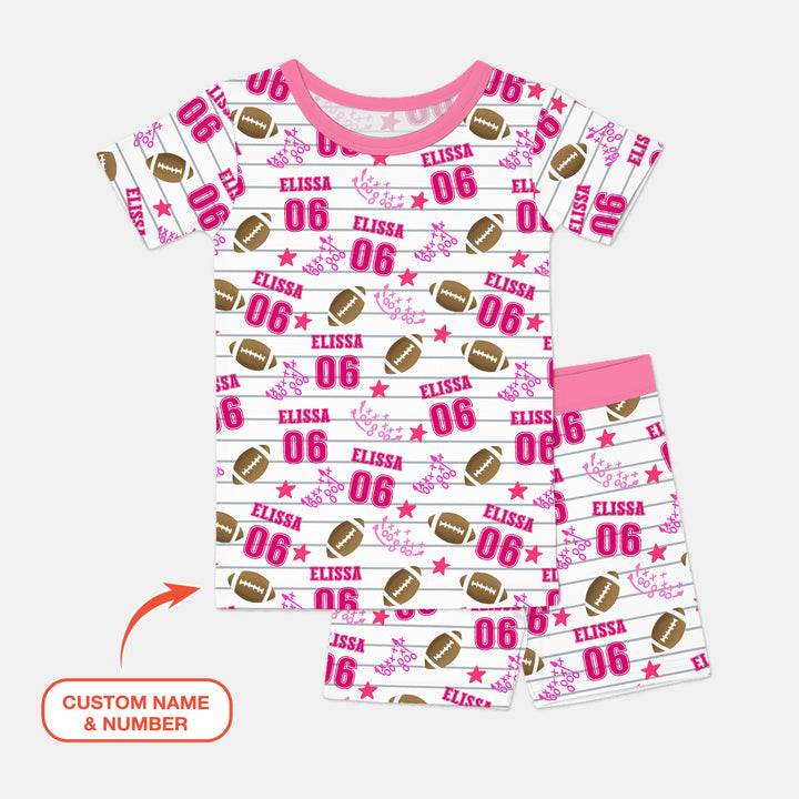 Zweiteiliges Pyjama-Set mit kurzen Ärmeln und Shorts im Sommer-Design