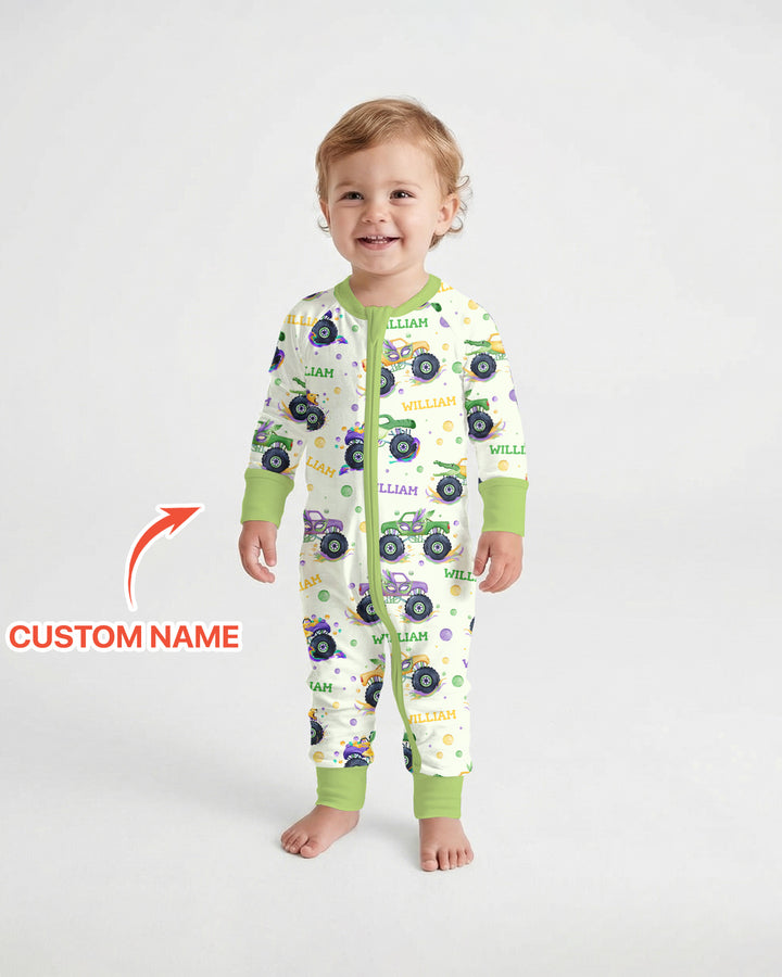 Custom Name Mardi Gras Monster Trucks Convertible Zippy