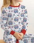 One Nation Under God Family Matching Bamboo Two Piece Long Sleeve Pajama Set