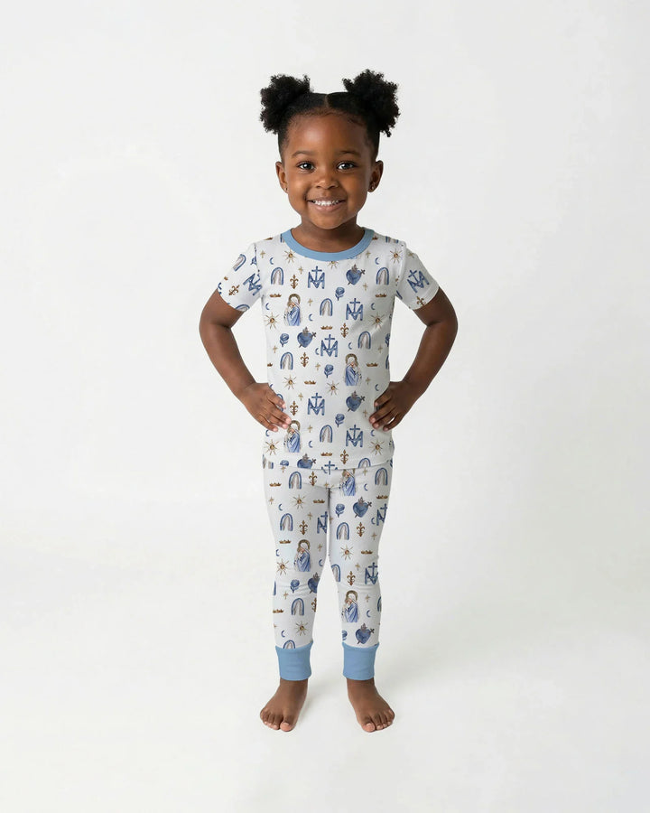 Little Ave Maria Bamboo Two Piece Short Sleeve Pajama Set