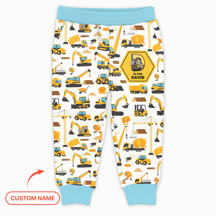 Custom Name Construction Initials Jogger