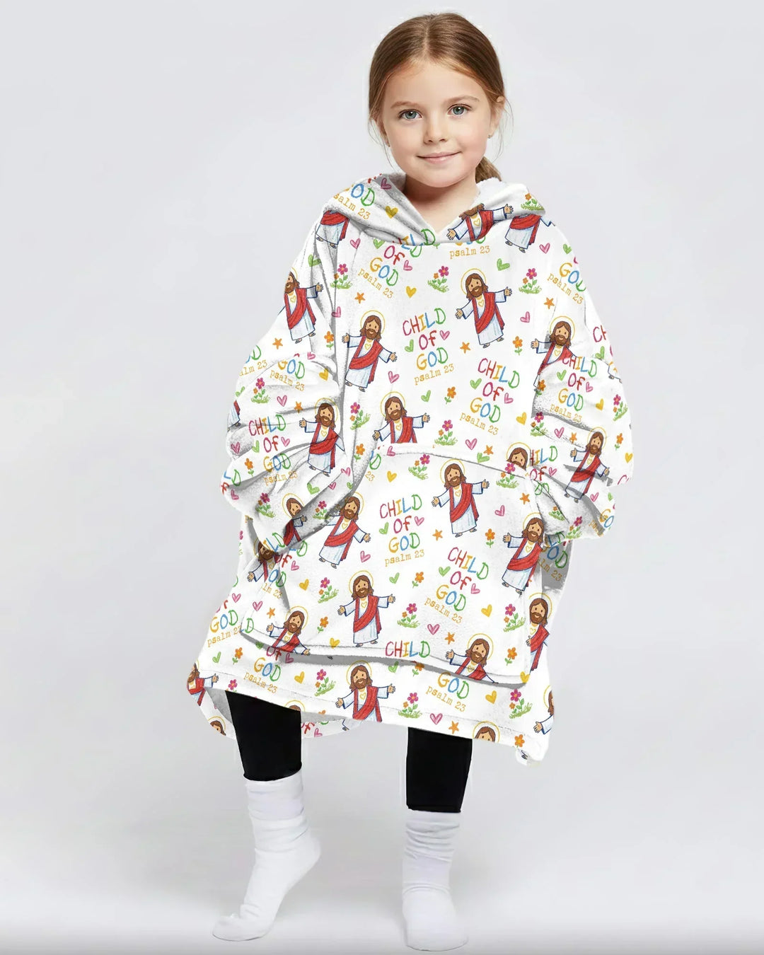 Jesus Loves Me Bamboo Blanket Hoodie