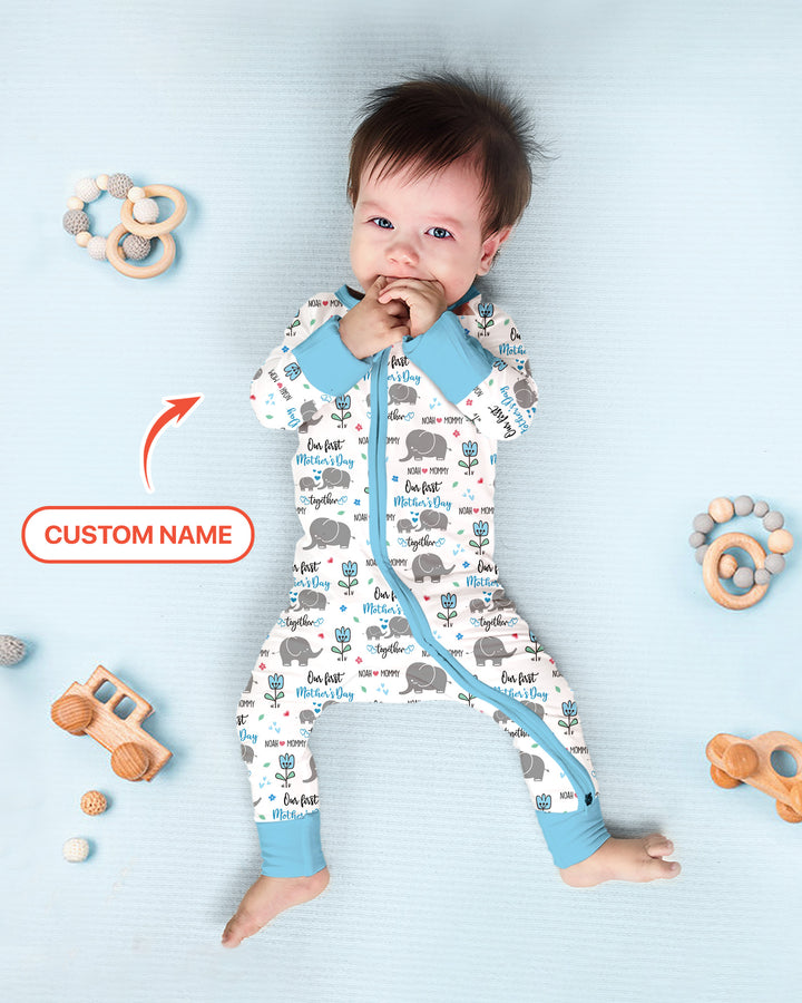 Custom Name Elephant Our First Mother's Day Convertible Zippy