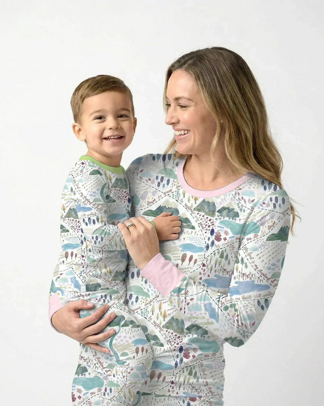 Whimsical Psalms 23 Map Women Pajama Set