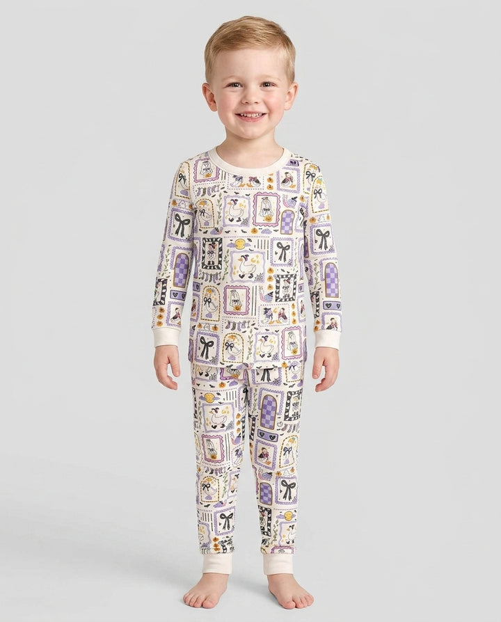 Just a Goose Halloween Bamboo Two Piece Long Sleeve Pajama Set
