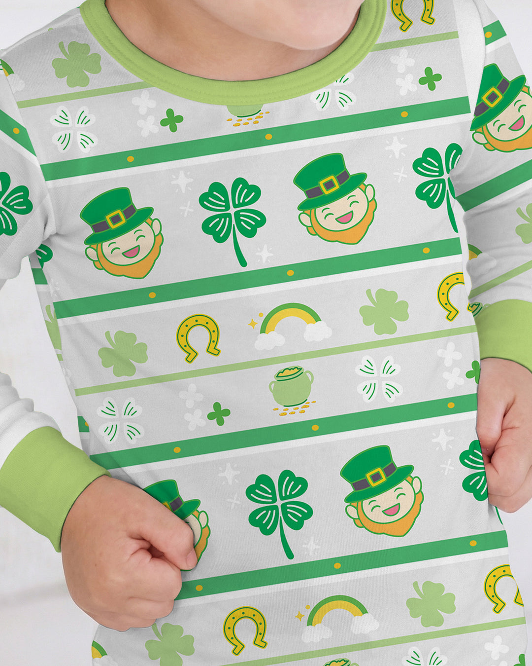 Happy Saint Patrick's Day Two Piece Long Sleeve Pajama Set