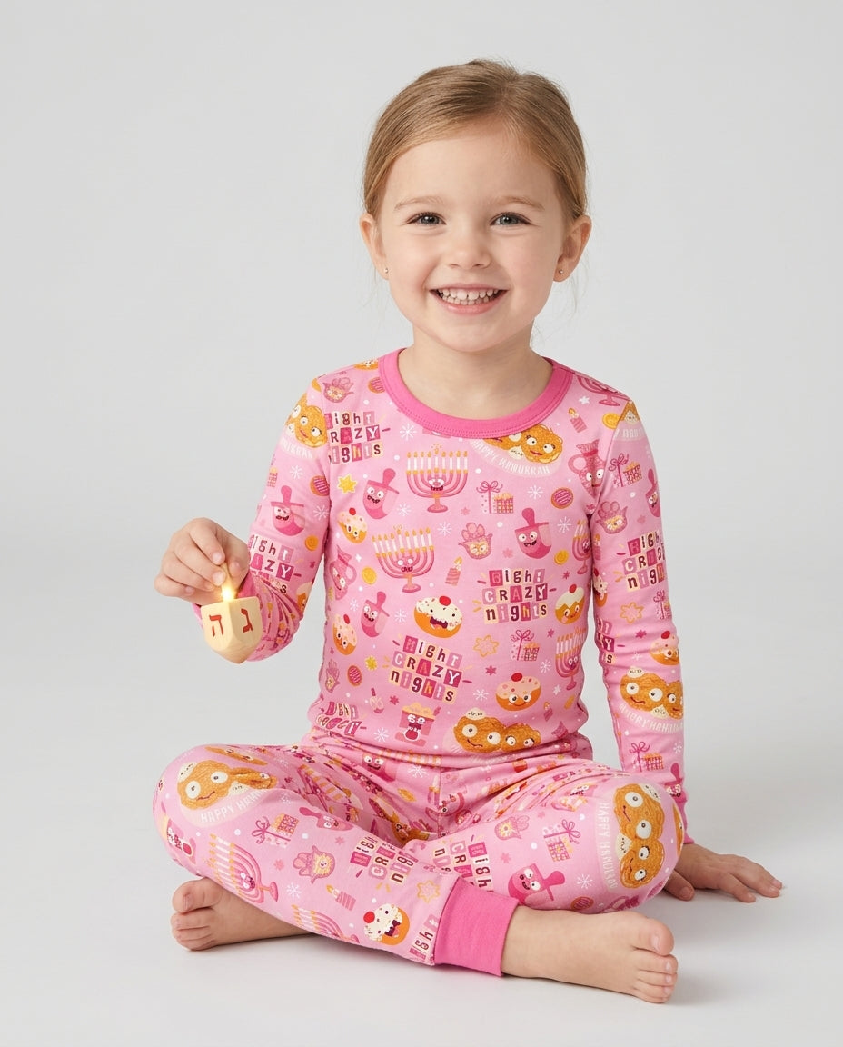 Eight Crazy Nights Bamboo Two Piece Long Sleeve Pajama Set