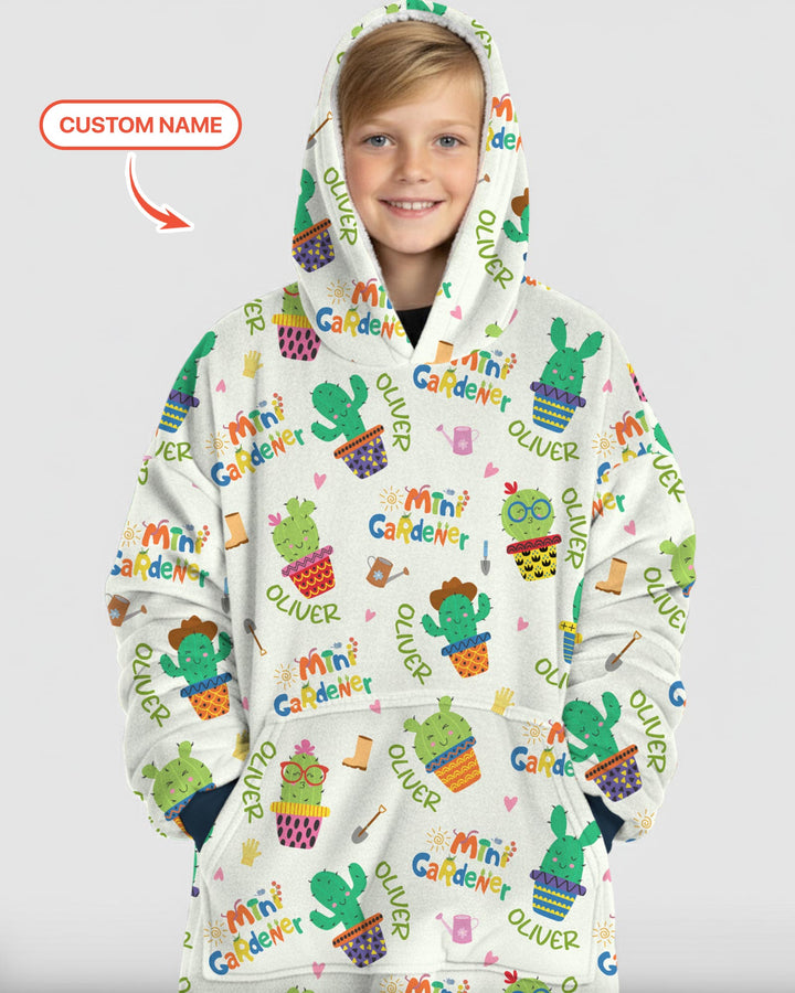 Custom Name Mini Gardener Blanket Hoodie